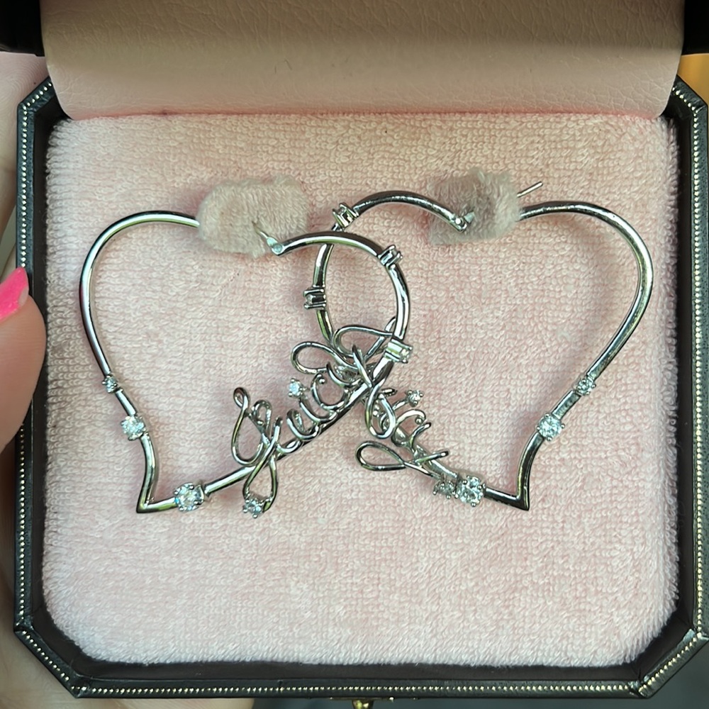 Juicy Couture vintage hoop earrings, NIB